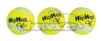 Trixie tenisový míček s rolničkou 4cm HIPHOP CAT (3 ks v bal.)