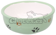 Miska MC keramická kočičí tlapka zelená 5cm/13cm 0,33l